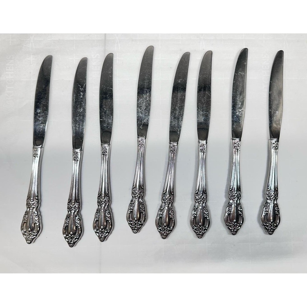 Oneida RAPHAEL Dinner Knife Knives Stainless Flatware Set Of 8